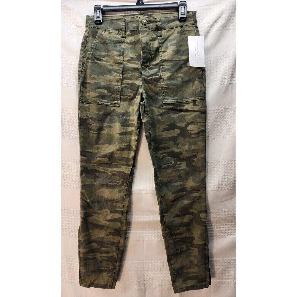 Social Standards Pants Womens Size 4 Army Camouflage Green Utility Ankle 1184